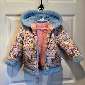 Toddler Disney Princess Reversible Jacket Winter‎ Coat 2T